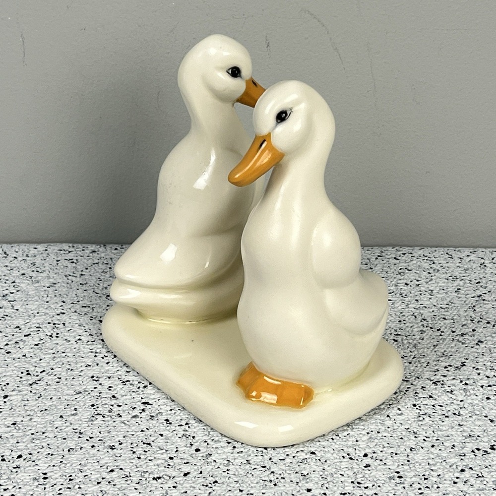 Vintage 80s Country Duck Goose Ceramic Figurine Kitchen Decor Cottagecore